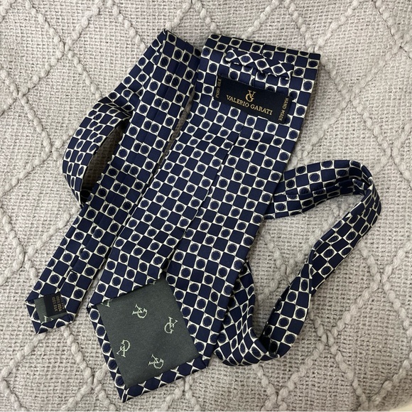 VALERIO GARATI - Men’s Neck Tie  100% Silk  57”x 4” Hand Made Gold Black‎ - Picture 3 of 6